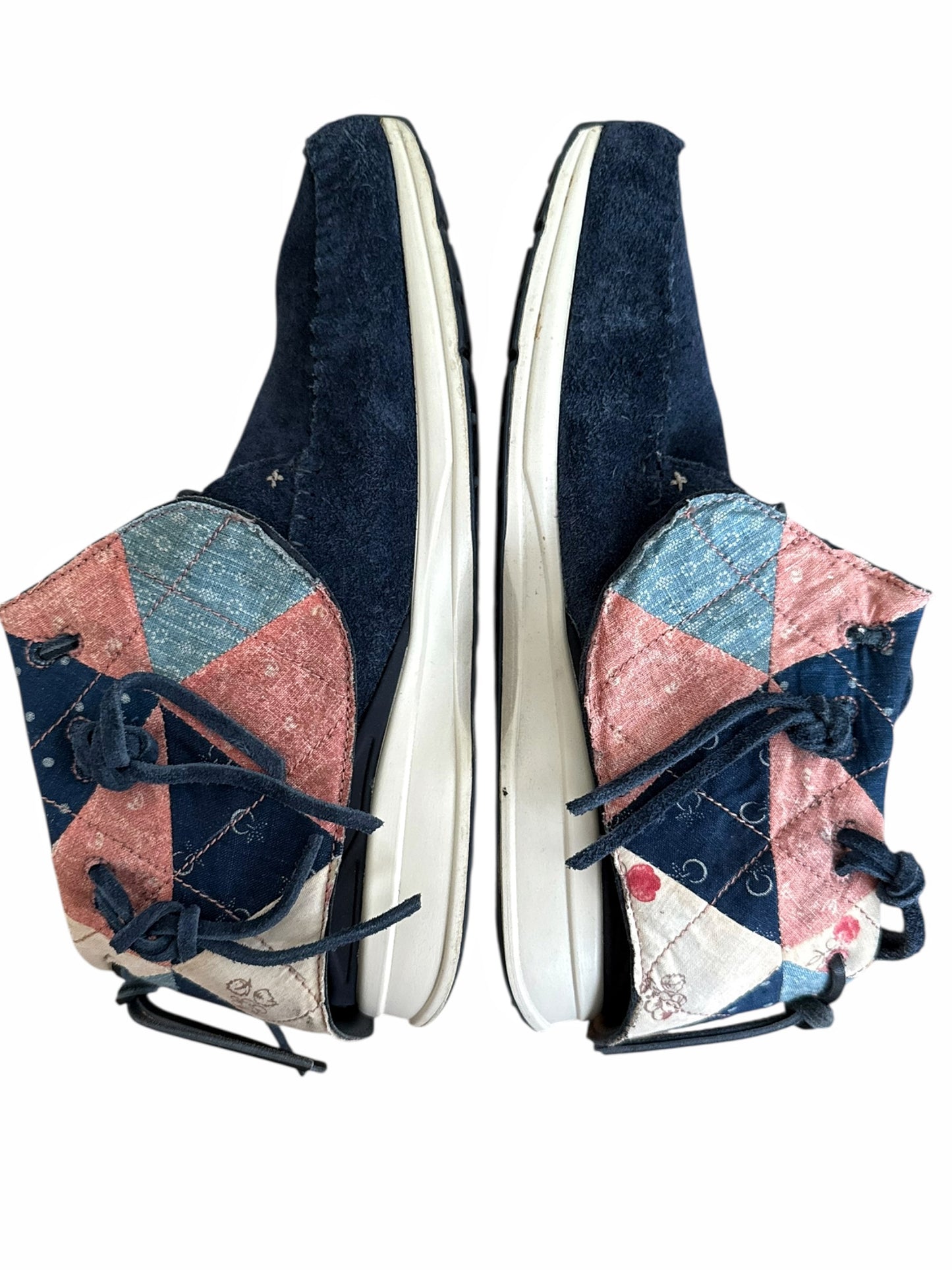 FBT Blue Geo Suede Boro Patchwork