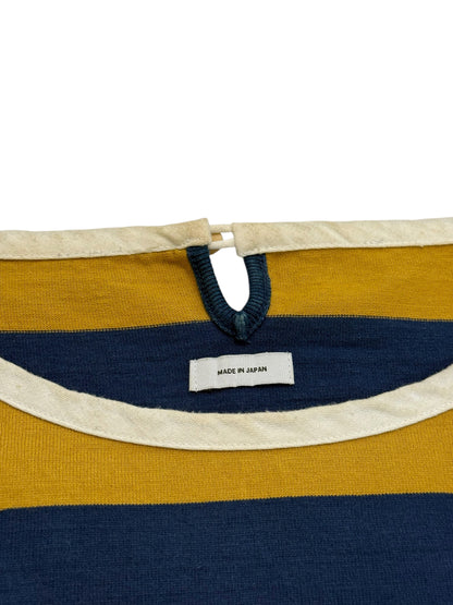 Mustard Navy Stripe Border Crew