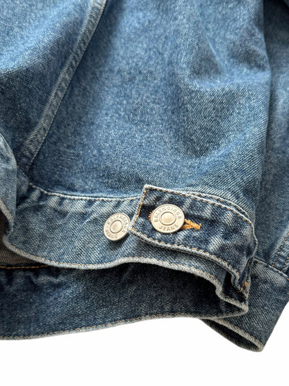 Bebe Bedazzled Oversized Denim Jacket