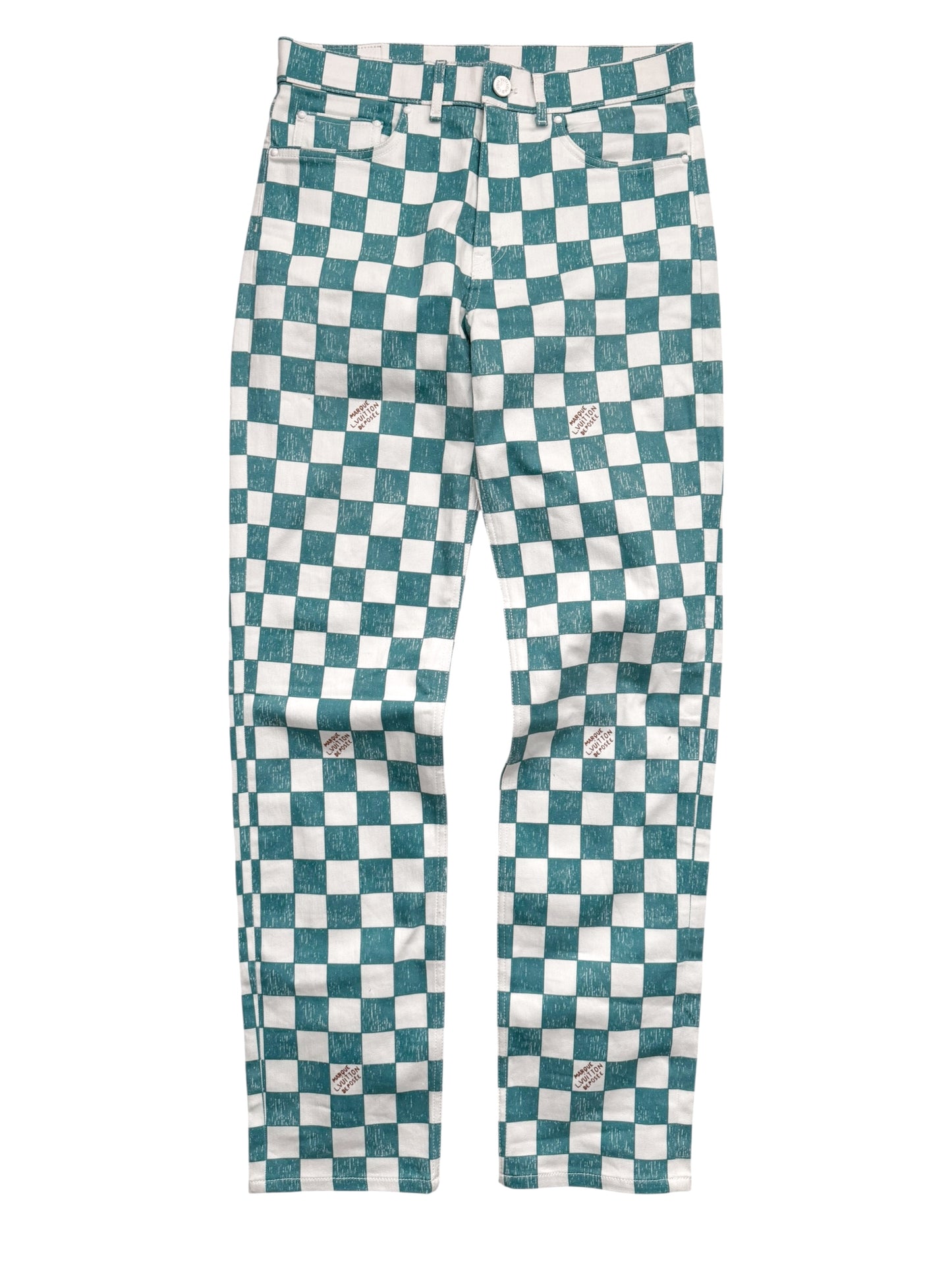 Scribble Damier Checkerboard Pant