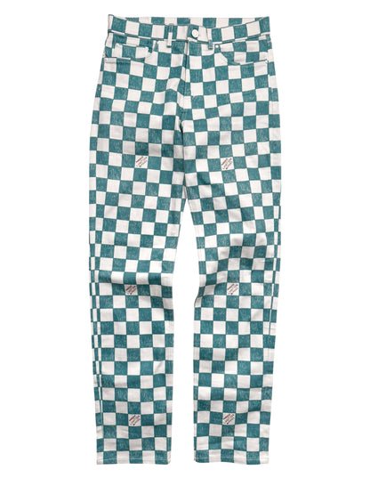 Scribble Damier Checkerboard Pant