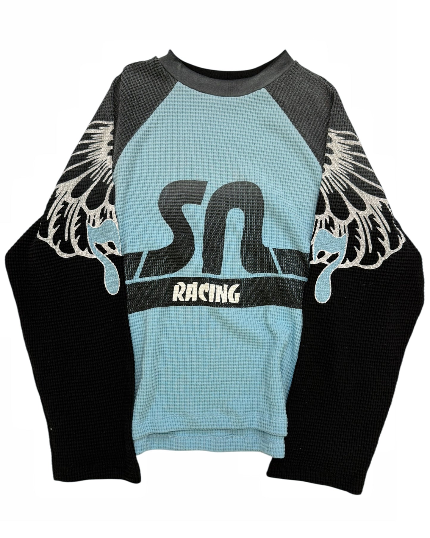 Faded Blue Flame Racer Thermal Longsleeve