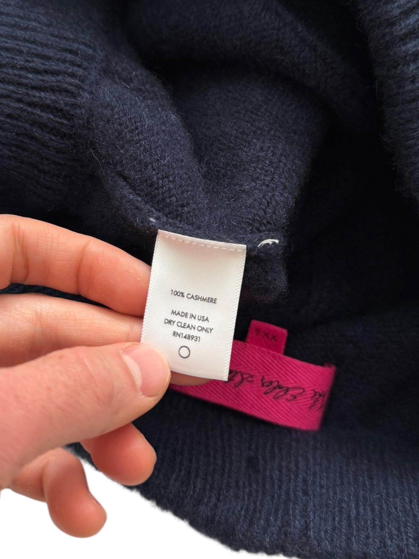 Navy Cashmere Relaxed Shorts