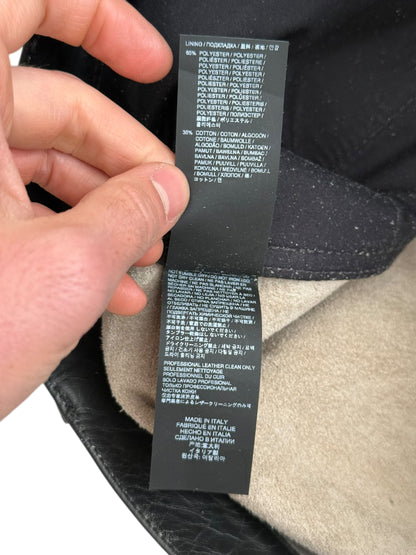 Leather Jeans Rub Distressed Pants