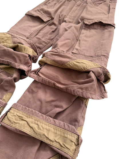 Brown Multi Cuff Cargos
