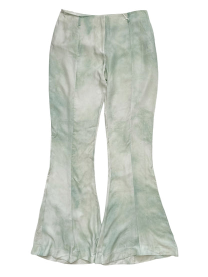 Green Dye Silky Cupro Flare Trouser