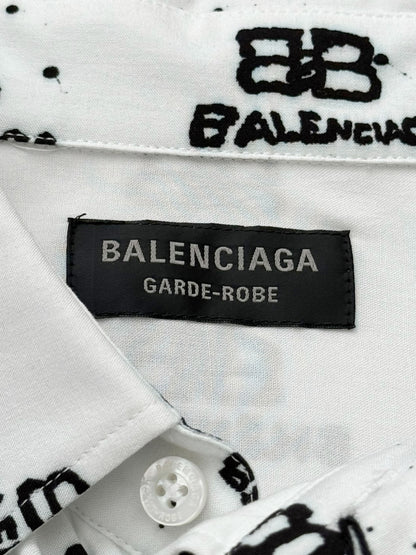 Viscose Allover Ink Blot Oversized Shirt