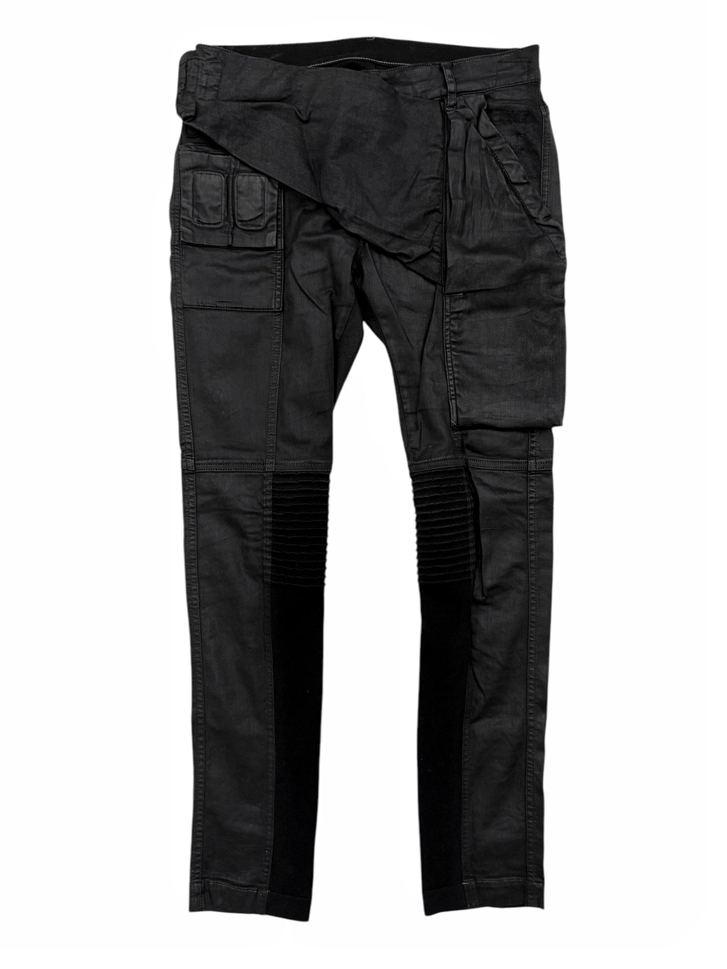 Black Waxed Memphis Biker Denim