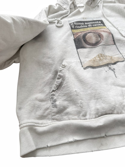 Italian Cigarette Blindness Distressed Hoodie