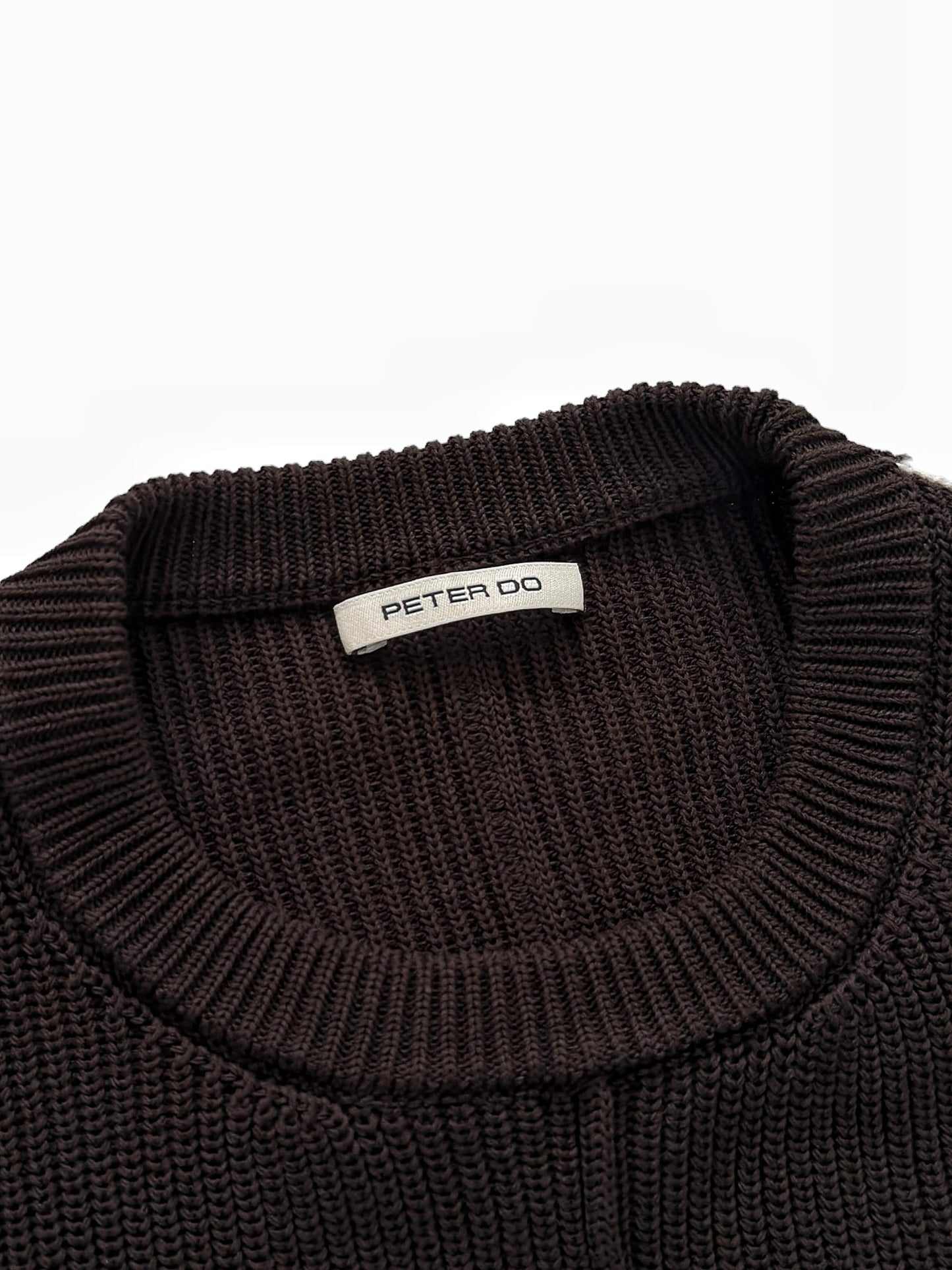 2022 Pima Ribbed Brown Crewneck