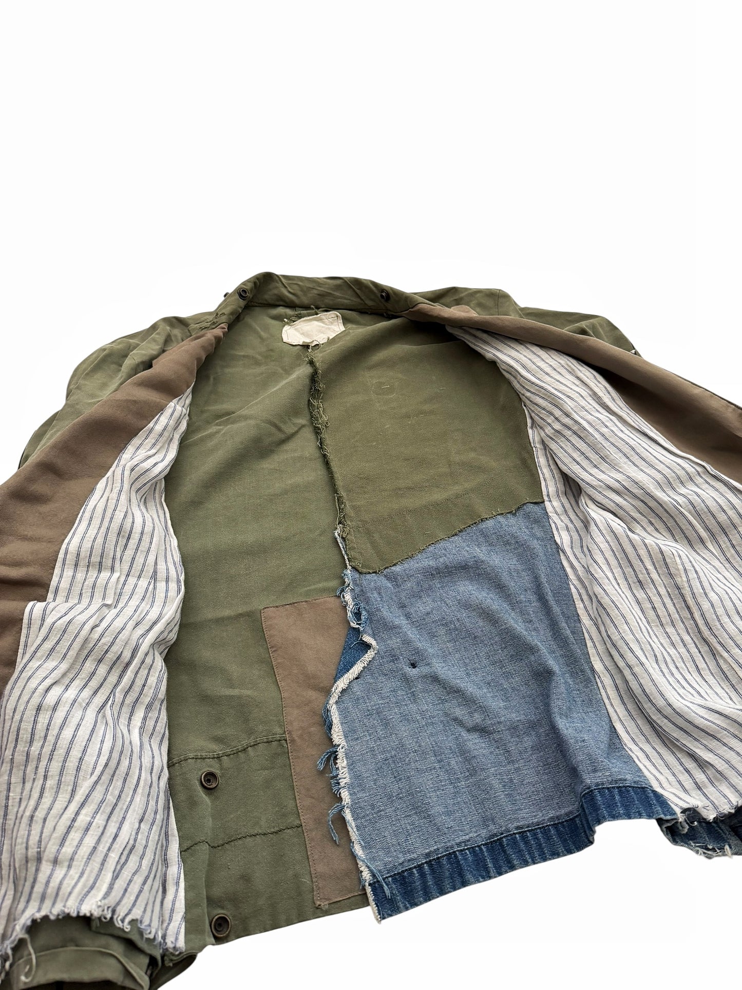 2014 Duffle Lee Denim Split Army Jacket Coat