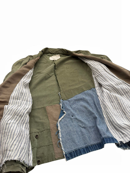 2014 Duffle Lee Denim Split Army Jacket Coat