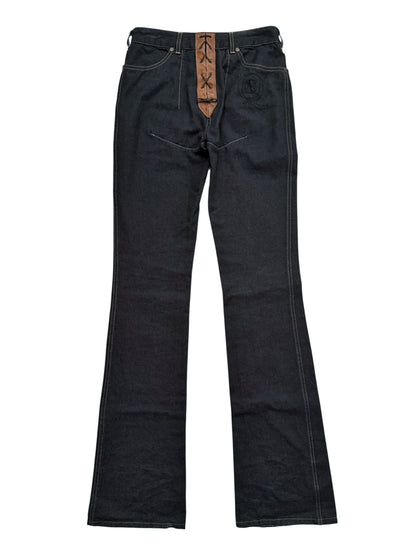 2002 Supercalifragilisticexpialidocious Lace Denim Flare Pants