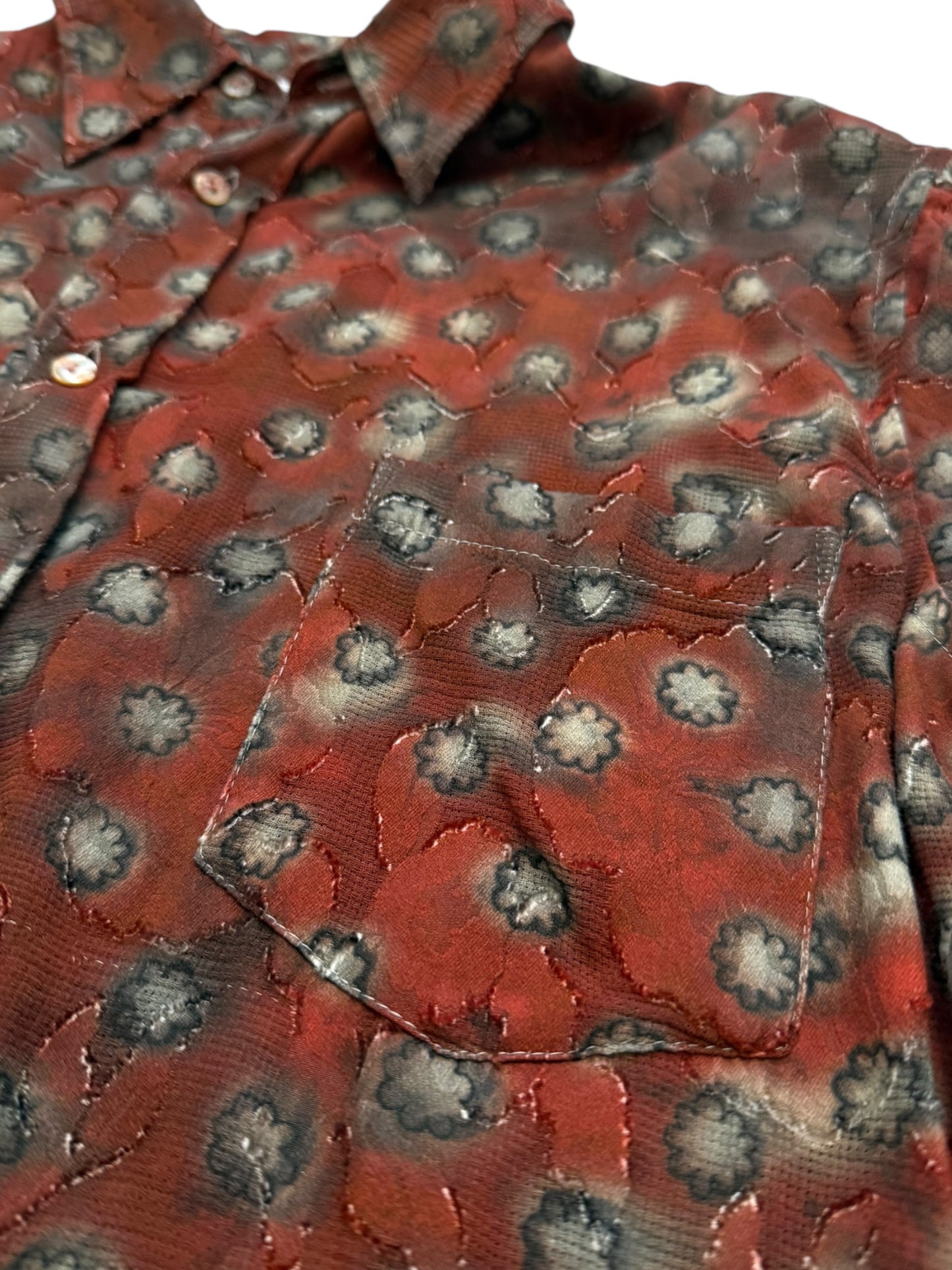 Printed Safari Button Up Shirt