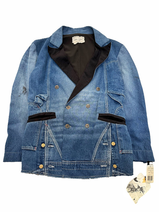 Vintage Denim DB Double Breasted Blazer Coat