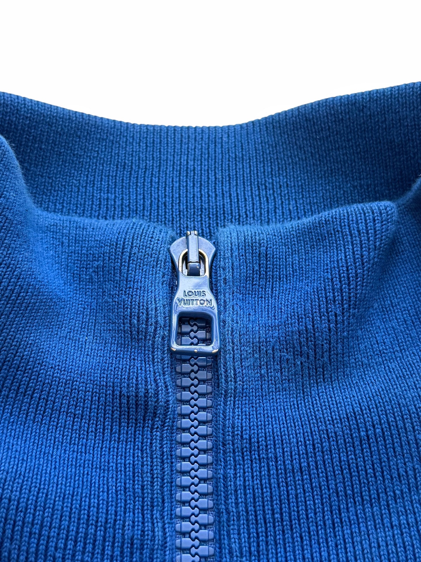 Distorted Abstract Damier Half Zip Sweater