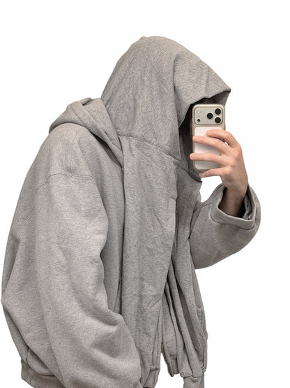 Grey Incognito Layer HEAVY Zip Hoodie