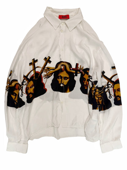 Portrait of Christ Jesus Silky Shirt