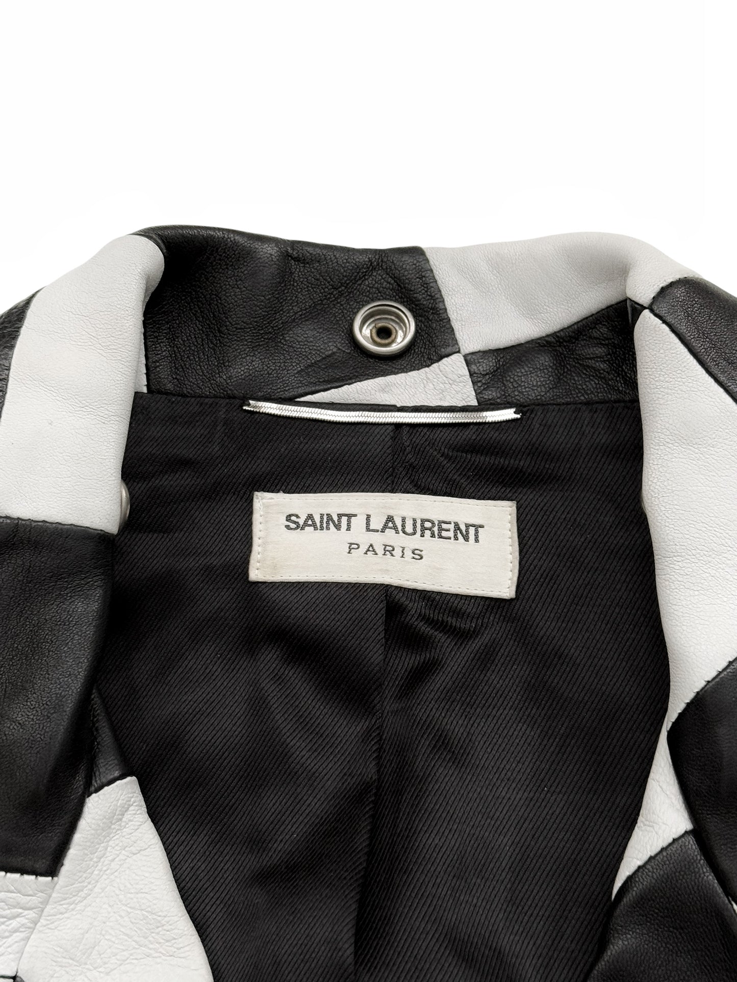 SS14 Checkerboard Patchwork L01 Lambskin Motorcycle Jacket