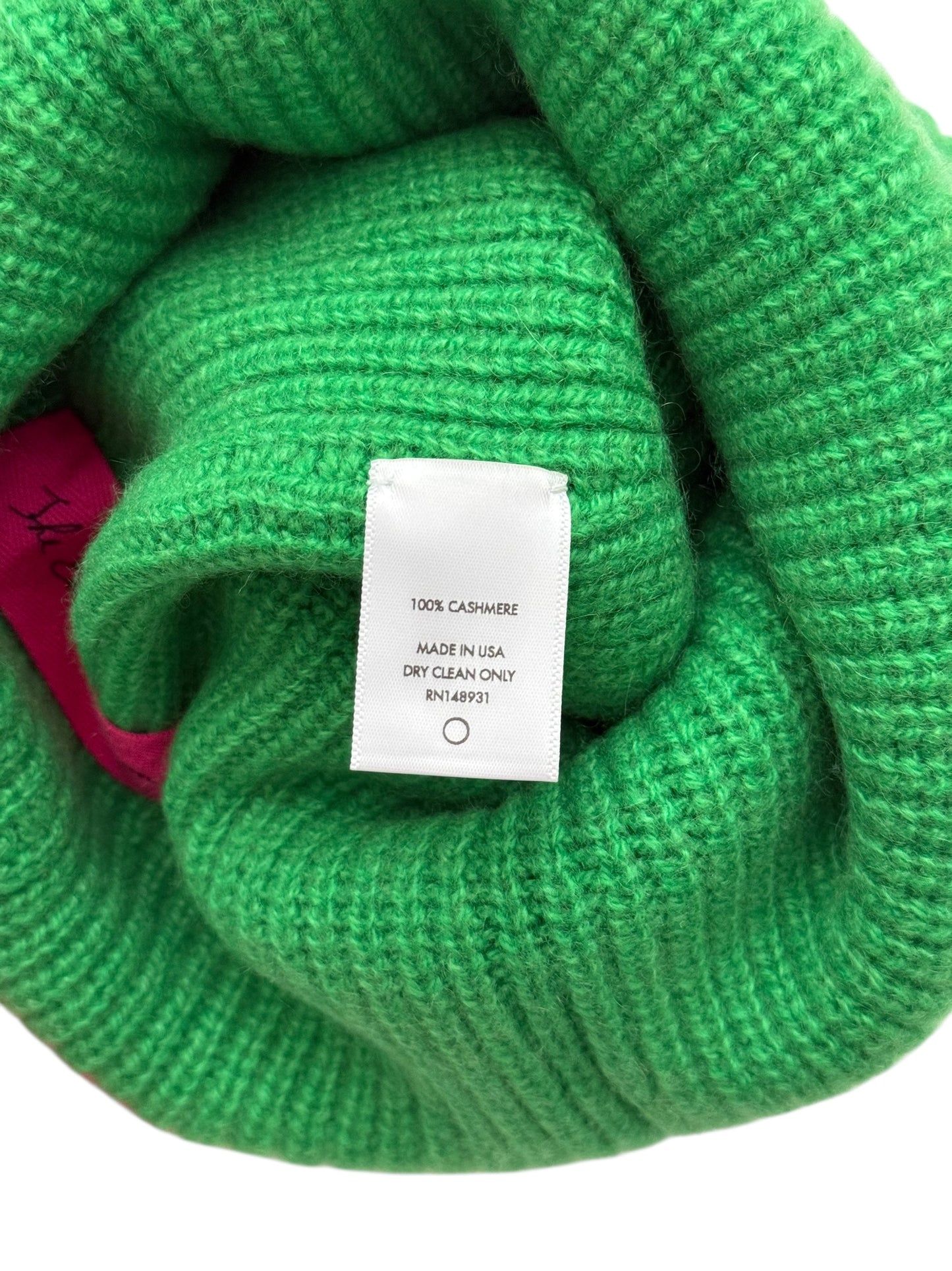 100% Heavy Cashmere Beanie (Gecko Green)