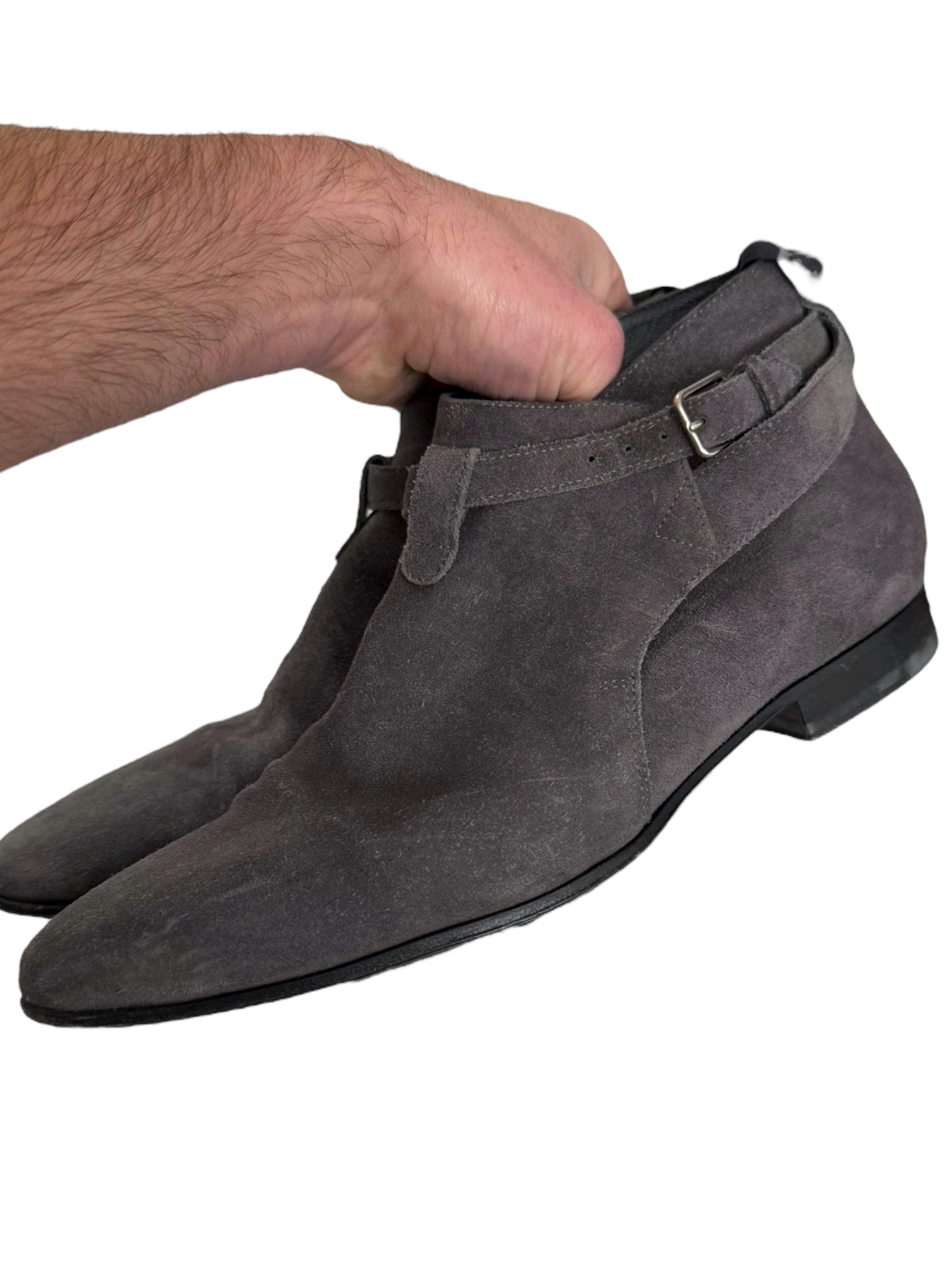 Grey Suede Low Jodhpur Boot