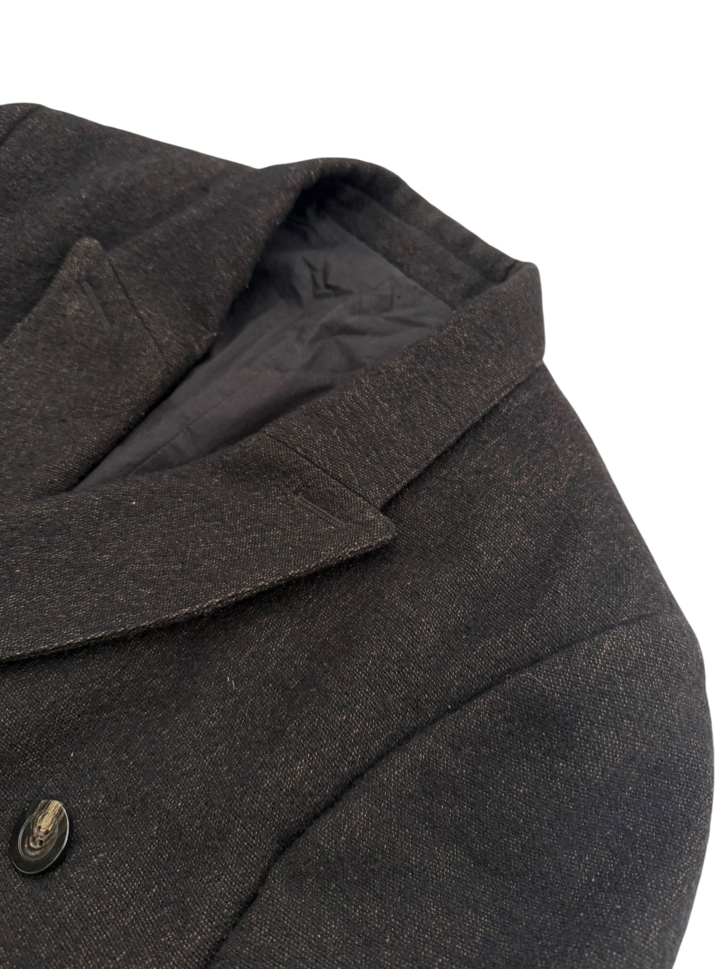 2018 Sisyphus Brown/Black Weave Double Breasted Coat