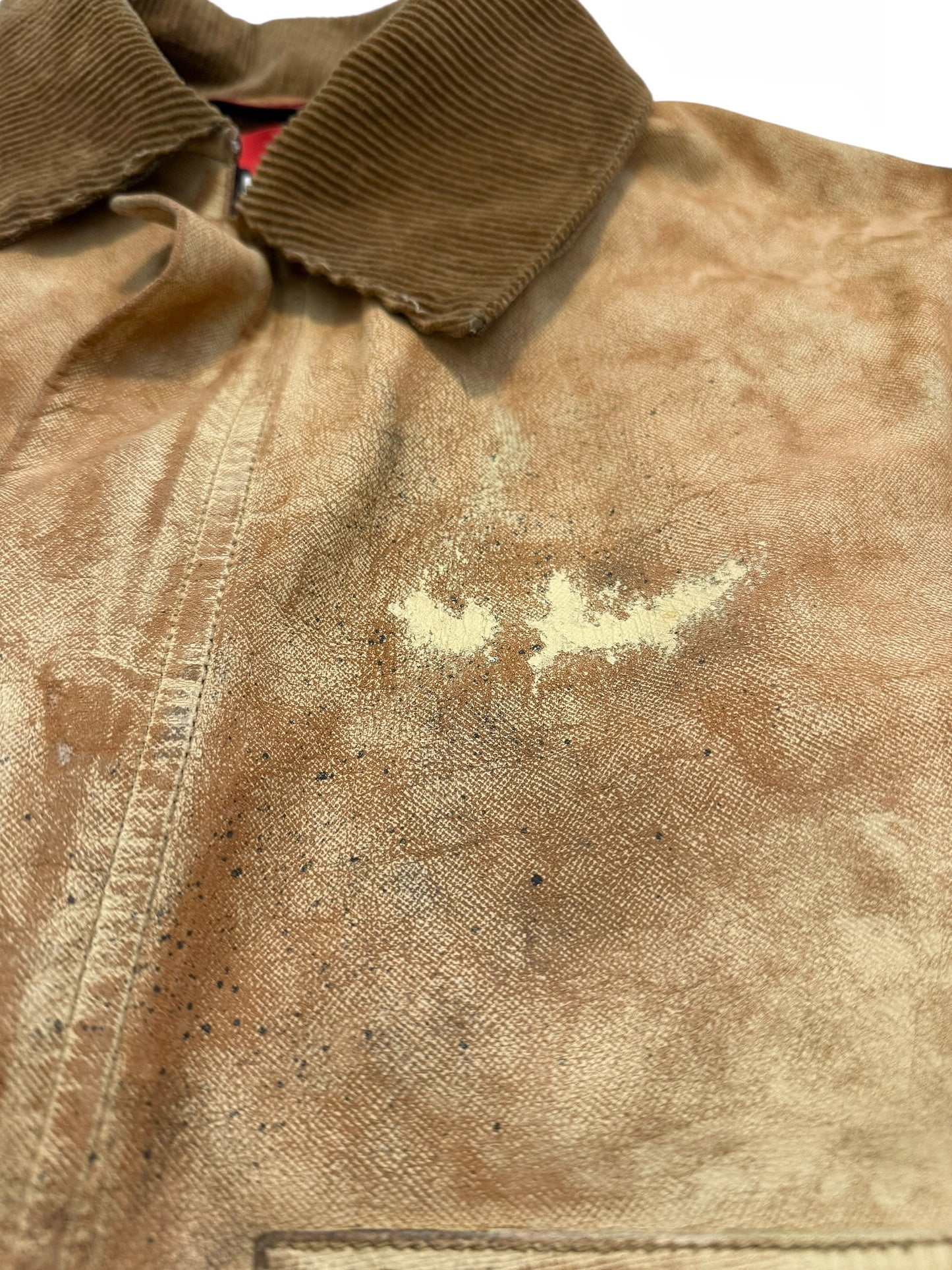 Distressed Leather “Carhartt” Work Jacket W Vest