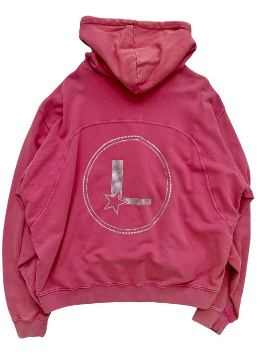 Swarovski Logo Overdyed Hoodie