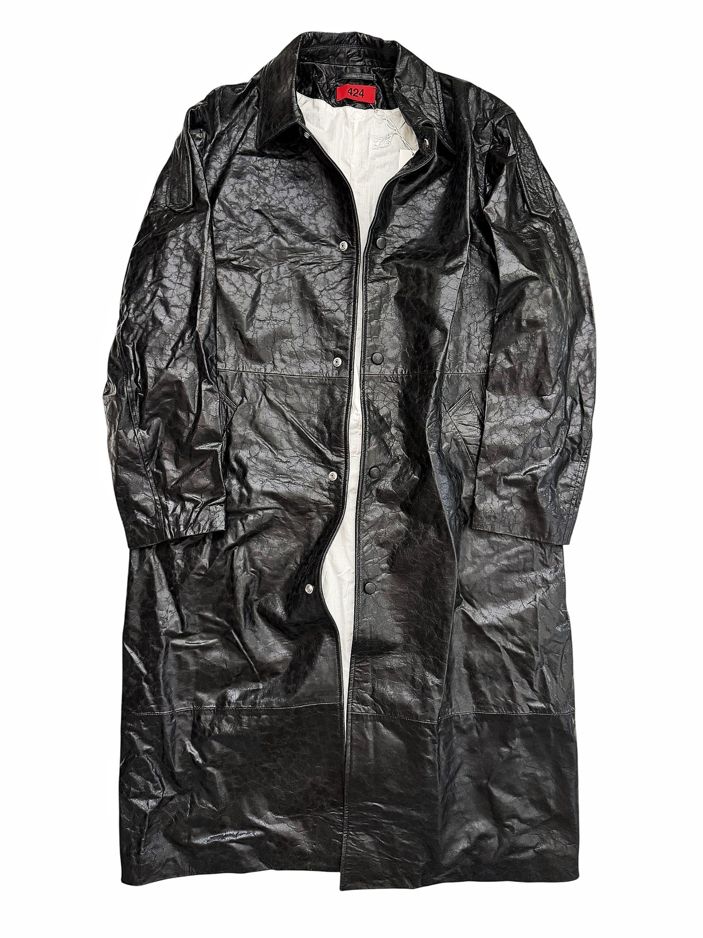 2025 Alternate Leather Paper Trench Coat