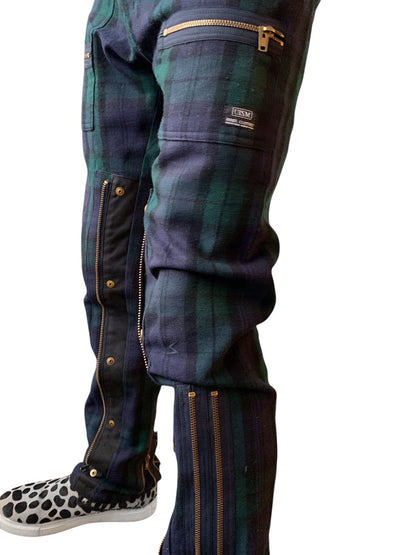 AW11 Punk Tartan Zip Bondage Pant