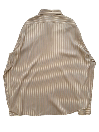 SS20 Silk Beige Stripe Shirt