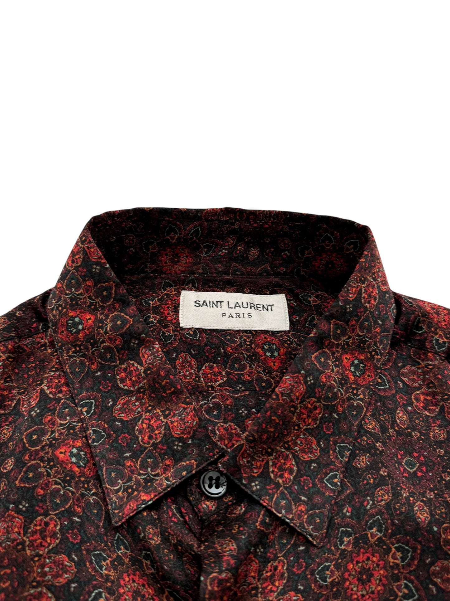 Paisley Silk Red Shirt