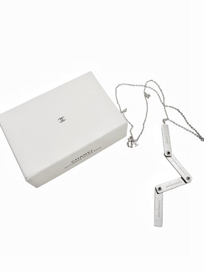 2026 VIP Atelier Folding Ruler Silver Necklace
