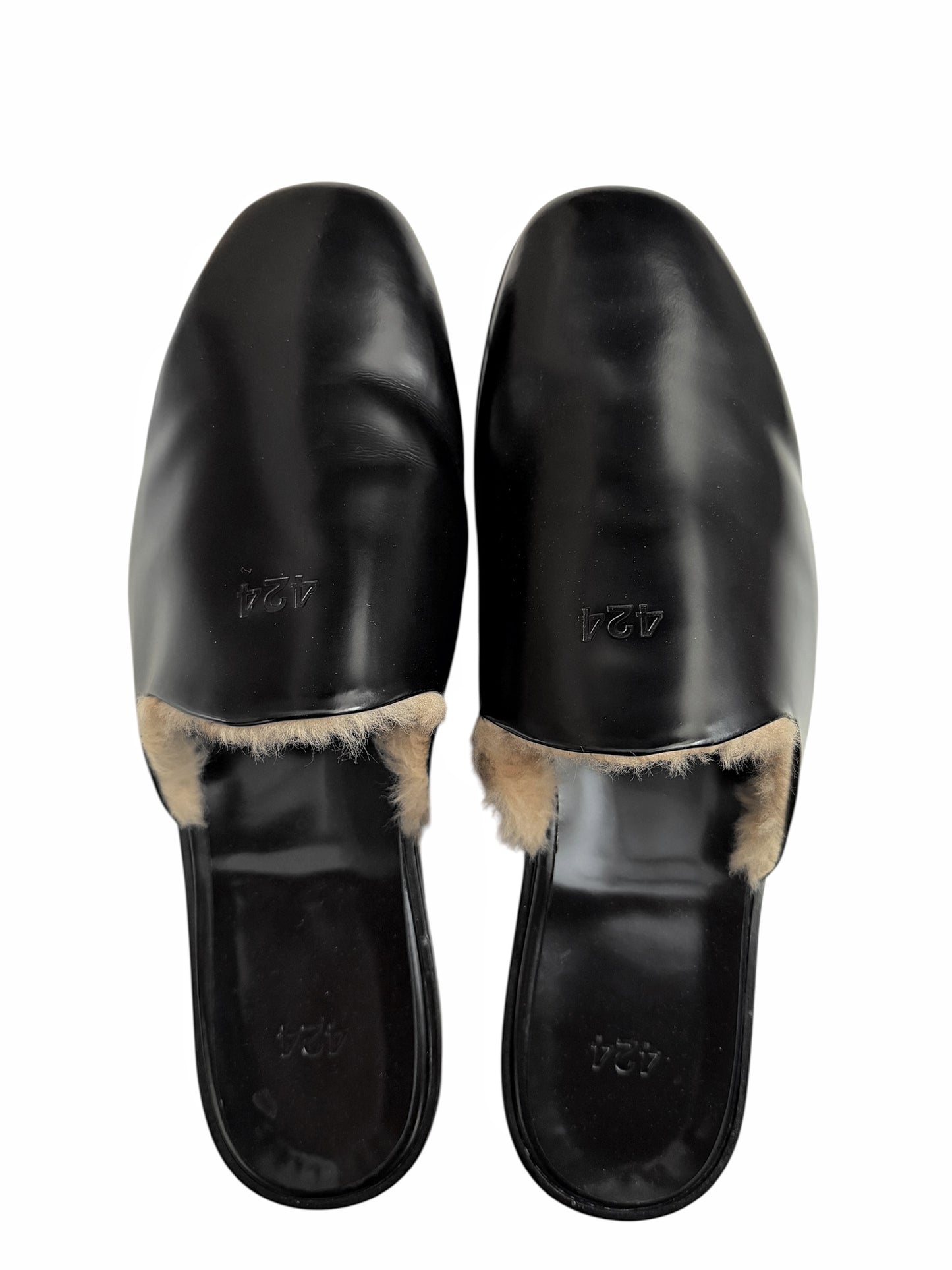 “Hoorsenbuhs” Fur Lined Logo Mules