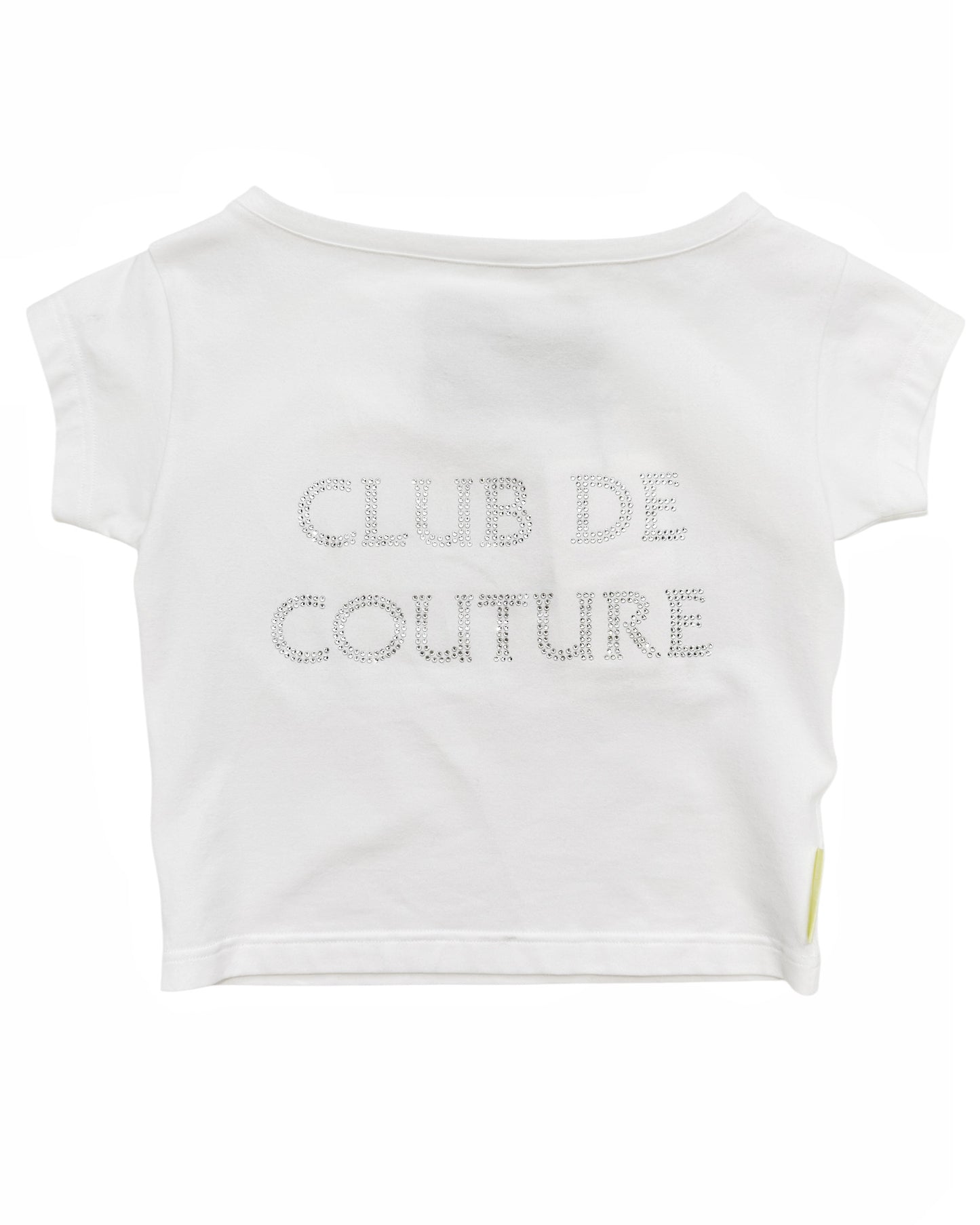 Couture Crystal Logo Baby Shirt Crop Top