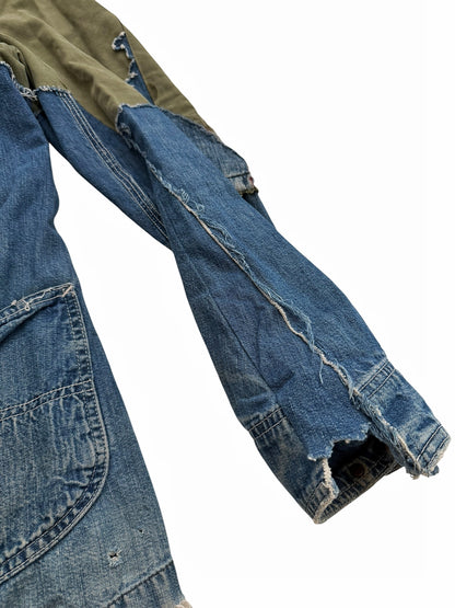 2014 Duffle Lee Denim Split Army Jacket Coat