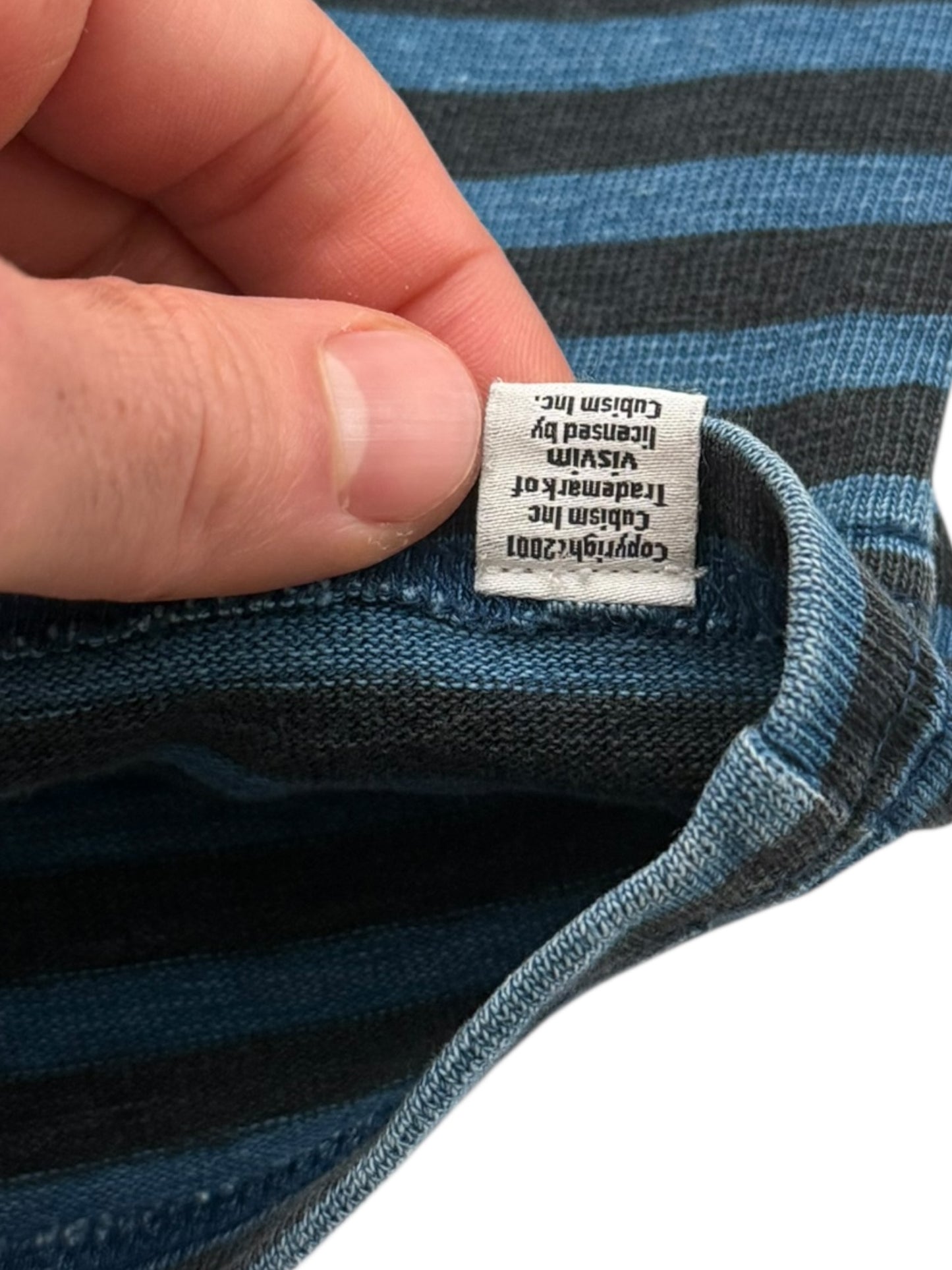 Indigo Navy Stripe Border Crew