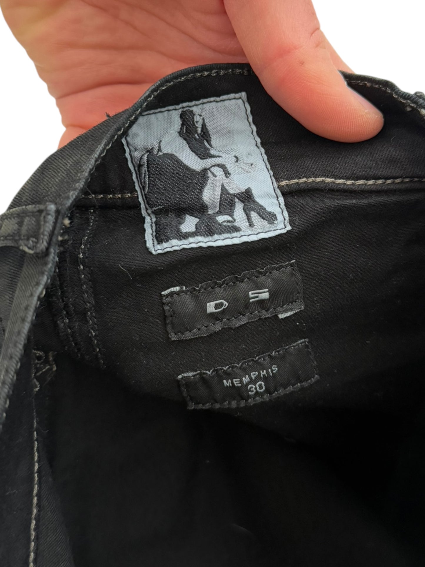 Black Waxed Memphis Biker Denim