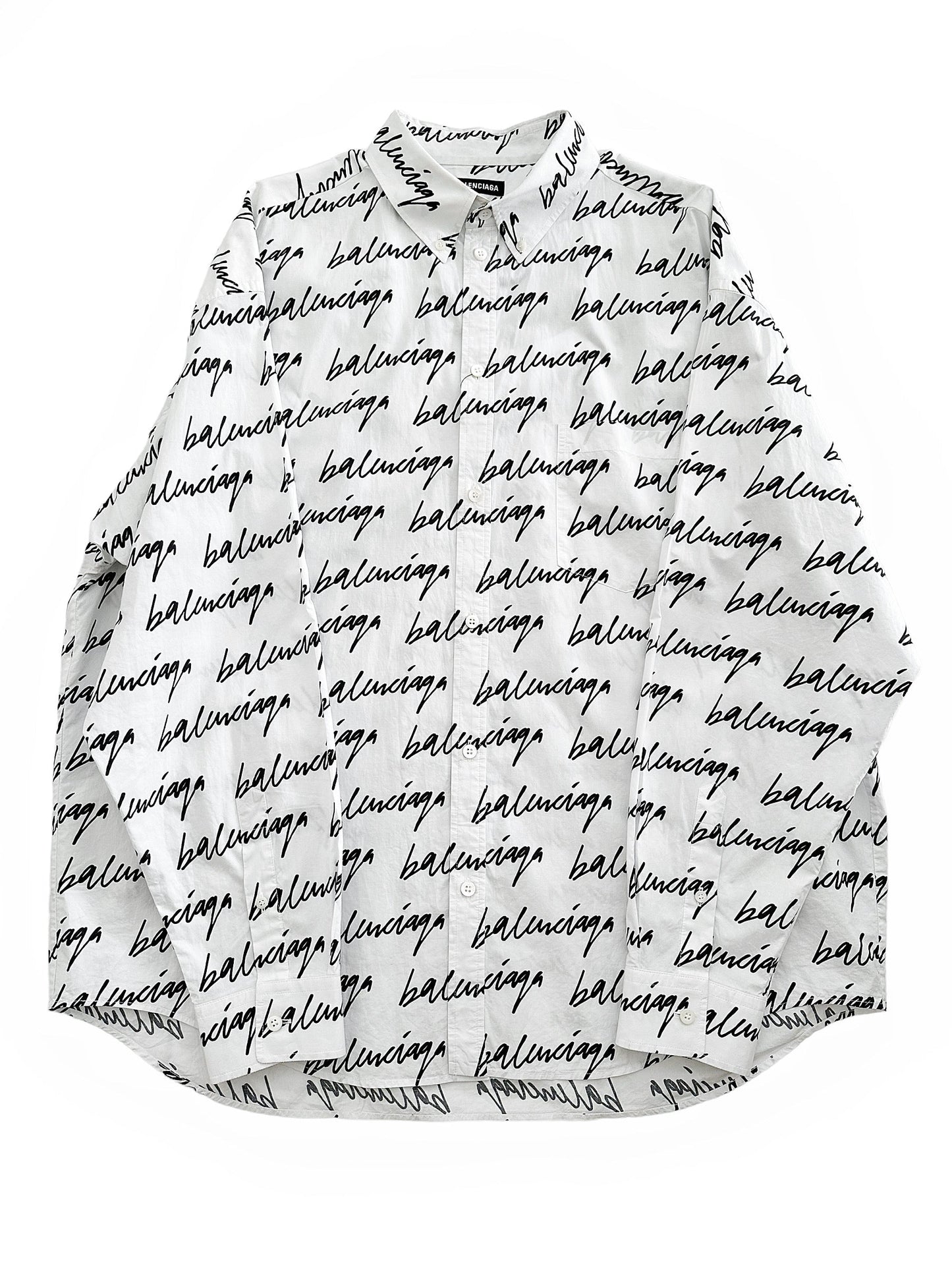 Script Cursive Oversized Shirt