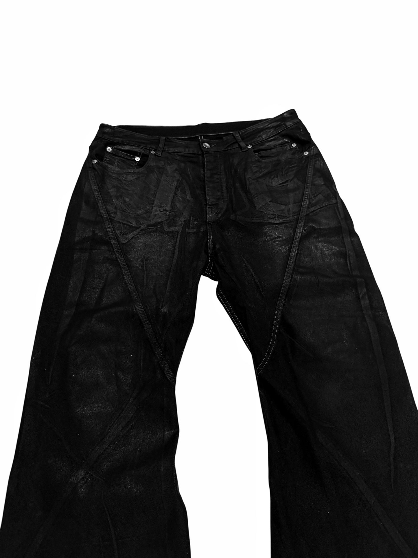 Bias Bootcut Waxed Flare Denims