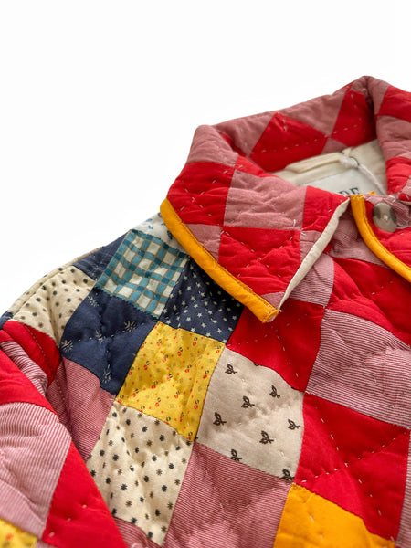 2021 Patchwork Quilt Red Calico Workwear Jacket