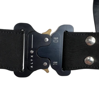 Bondage Chest Harness Leather Black