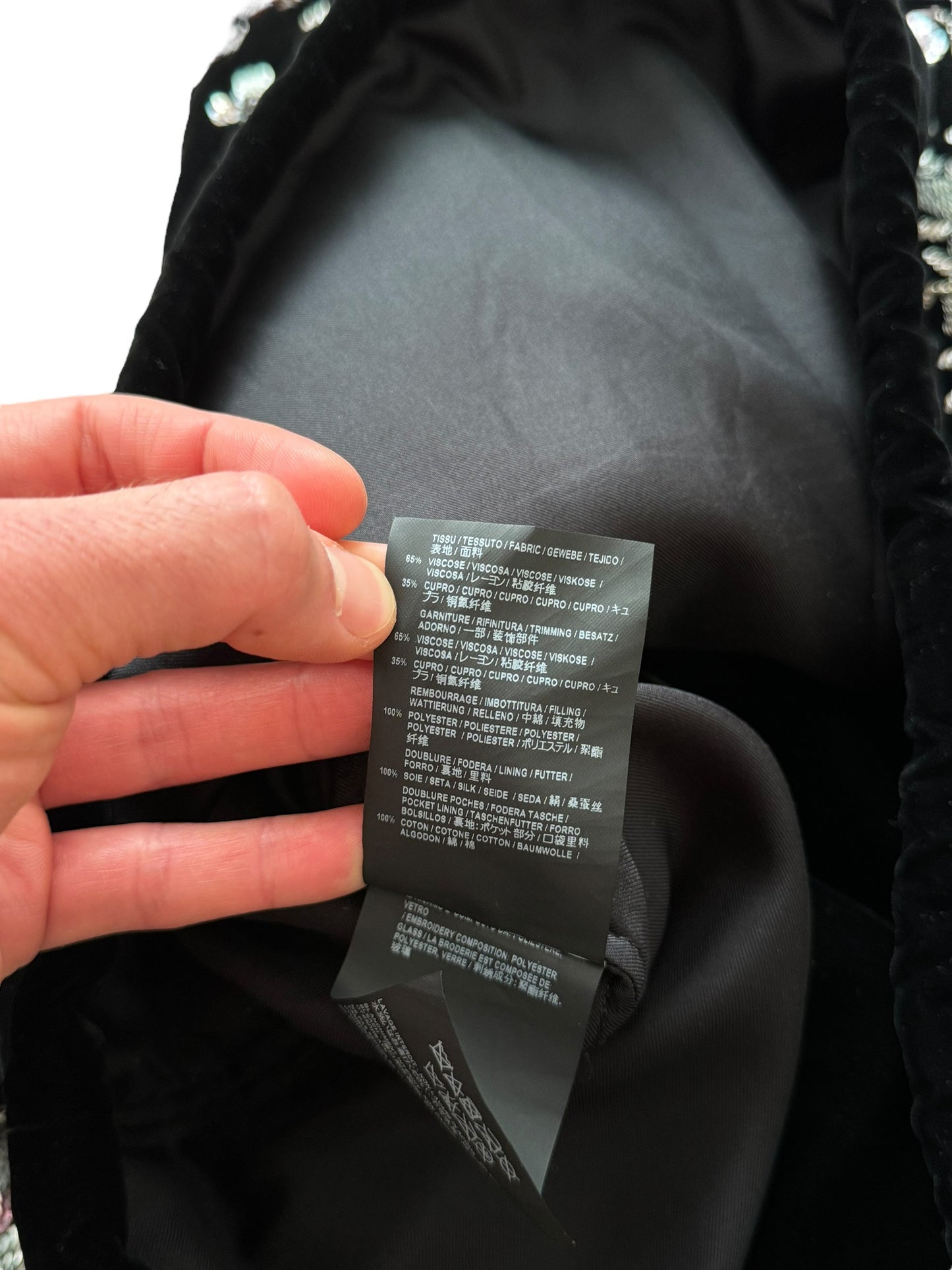 2019 Runway Velvet Sequin Teddy Bomber Jacket