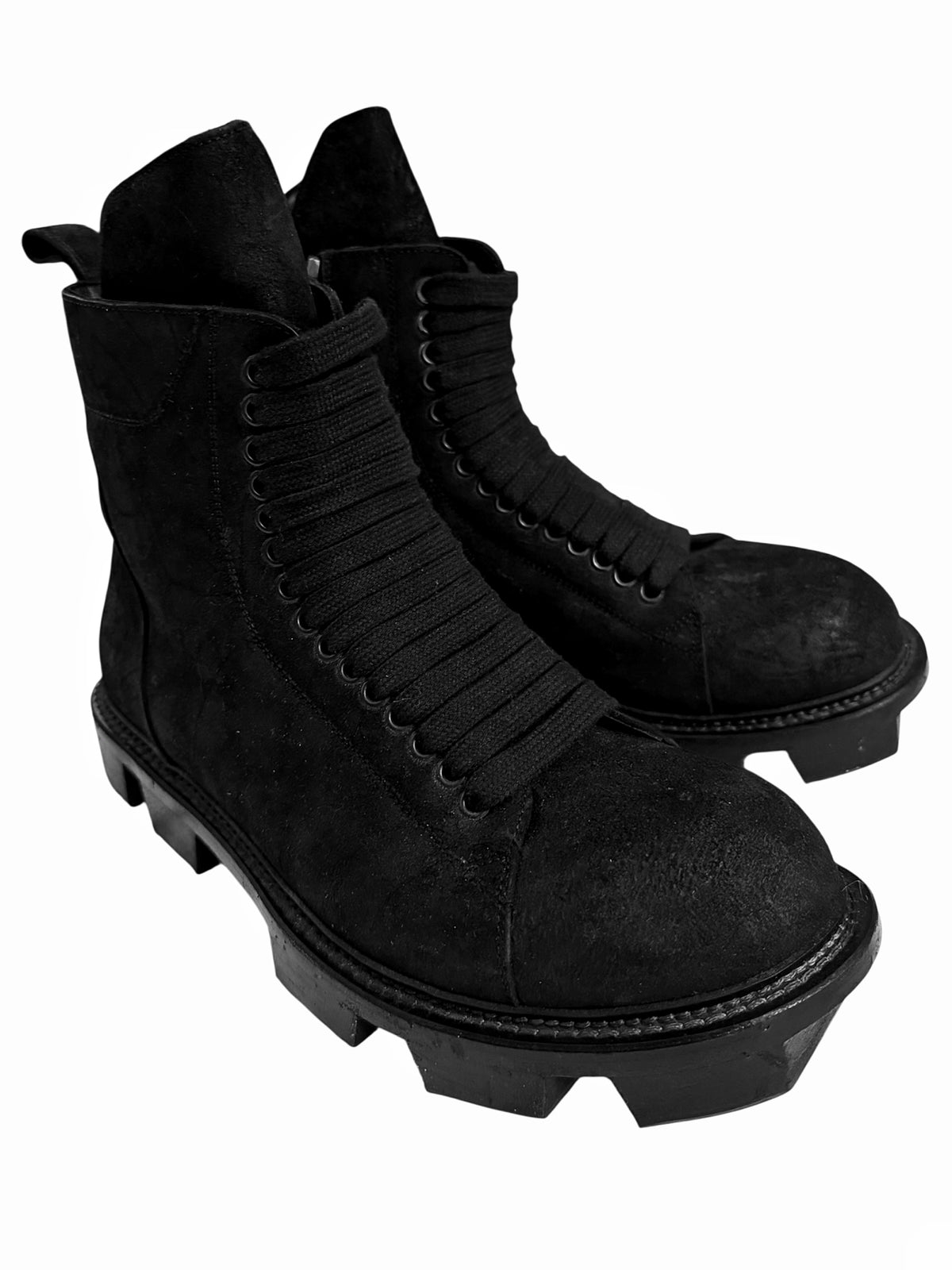 FW13 Plinth Runway Vein Leather Megatooth Combat Boot