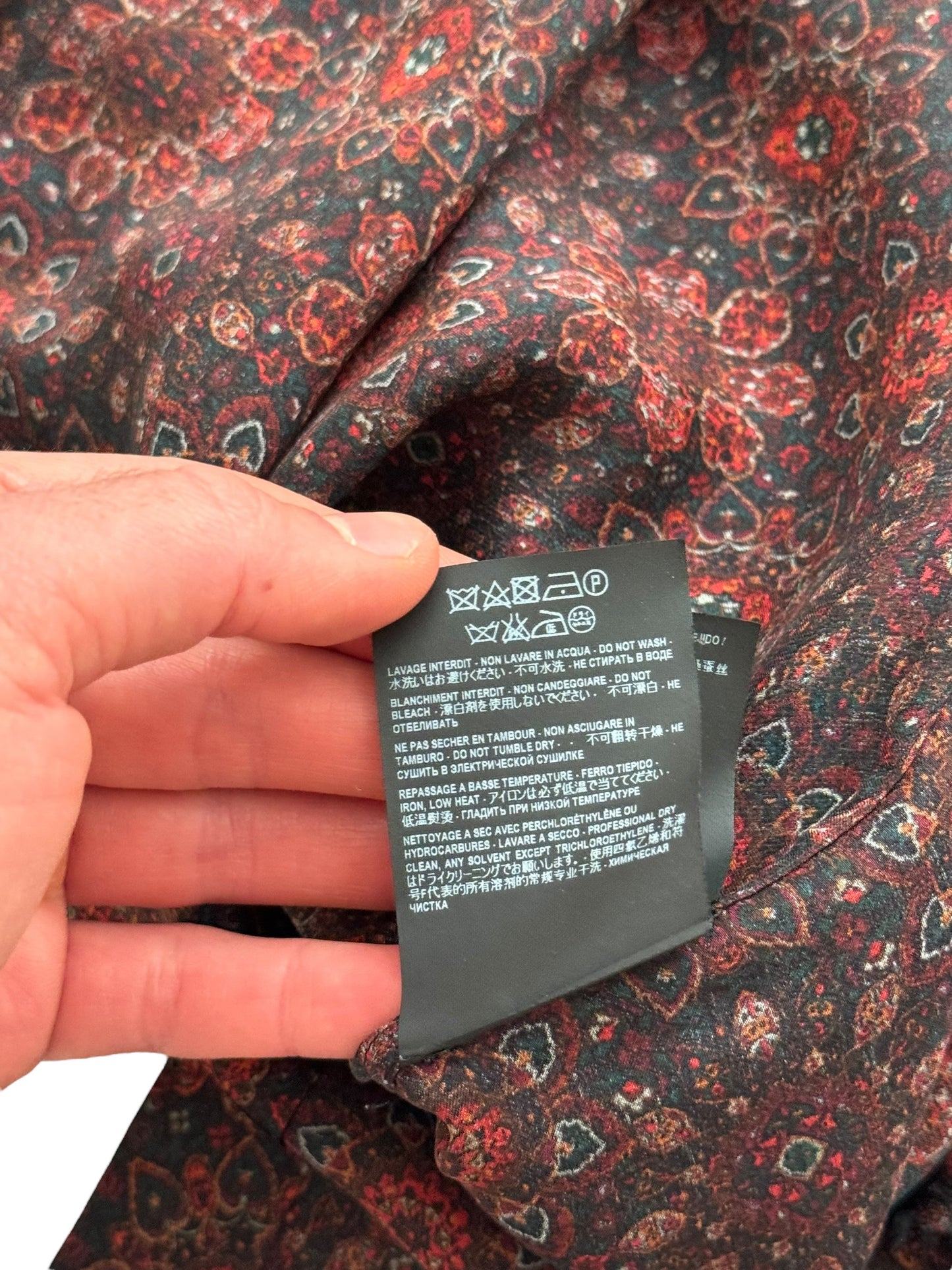 Paisley Silk Red Shirt