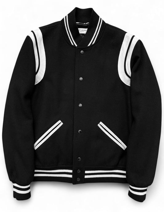 Black Teddy Varsity Jacket