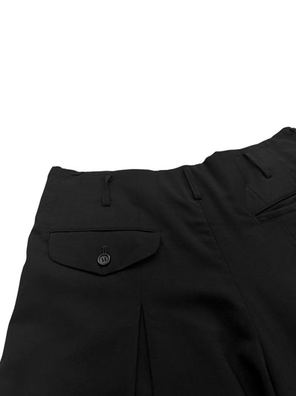 2013 Pleated Black Gabardine Shortd