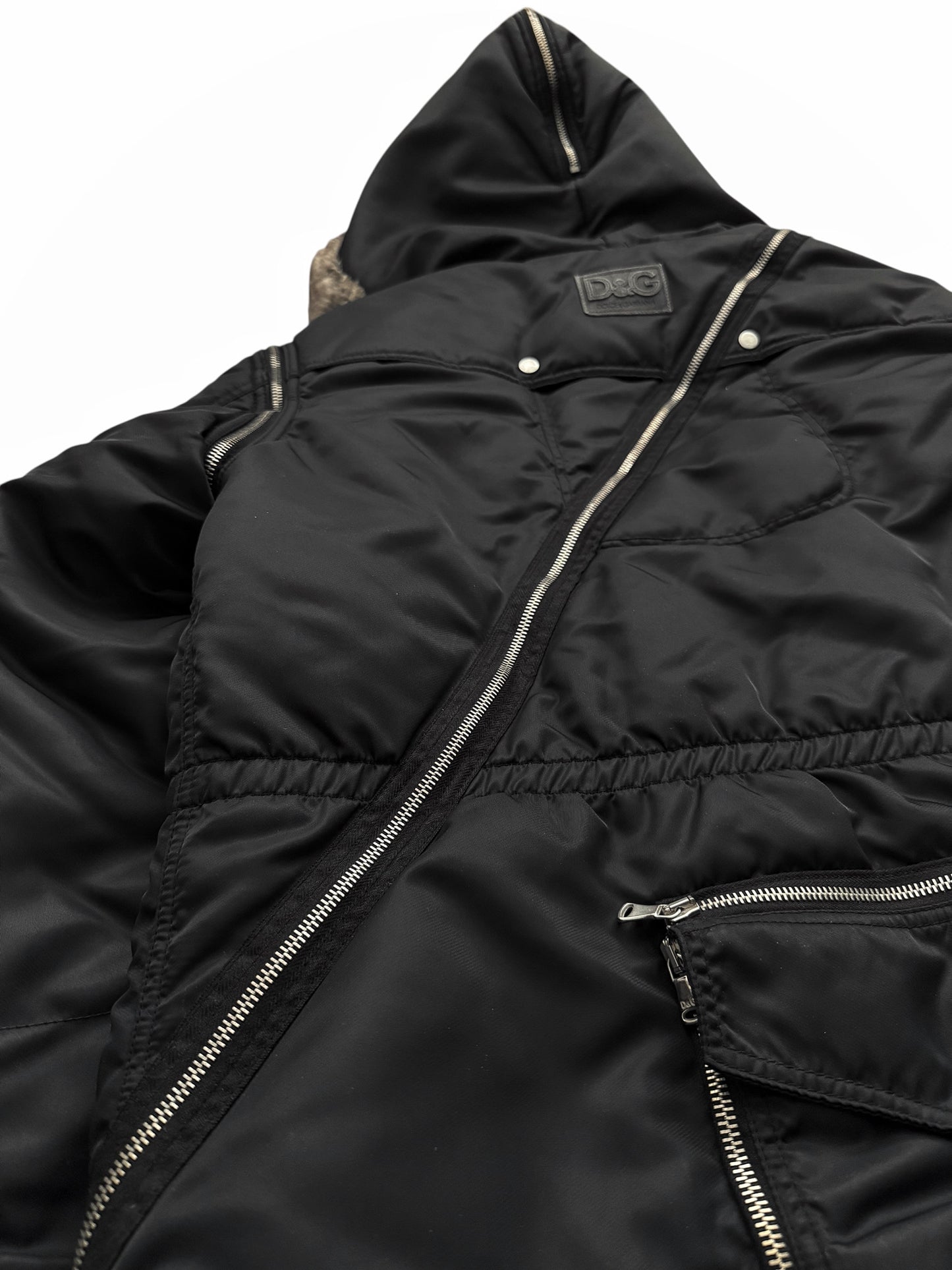 2003 Spiral Zip Fur Trim Cargo Parka