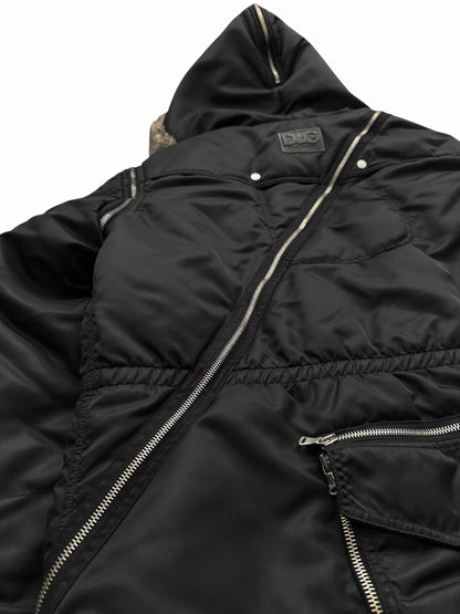 2003 Spiral Zip Fur Trim Cargo Parka