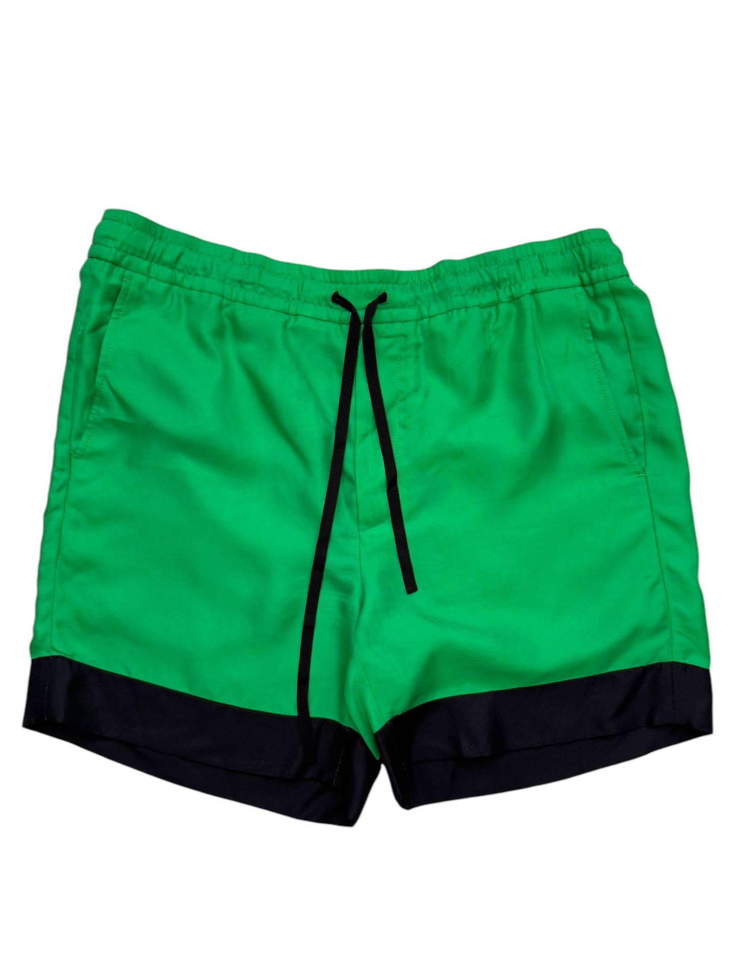 Green Silk Shorts